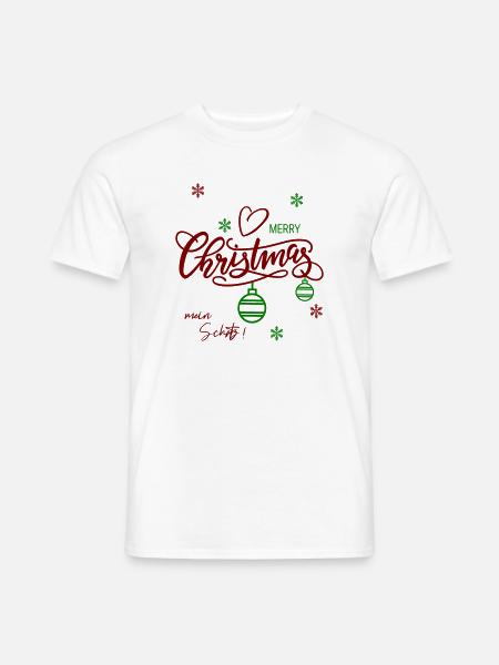 Merry Christmas  - Männer T-Shirt - Weiß
