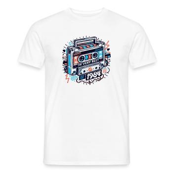 1984 Vintage Vintage Birthday Retro Gift - Men's T-Shirt - white - Front - AI Model Male 178 dark (178cm)