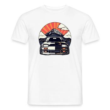 JDM voiture Japonais Rétro Voiture Racing Drifting Légende - T-shirt homme - blanc - Devant - AI Model Male 178 dark (178cm)