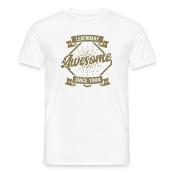 Anniversaire Vintage 1994 Légendaire & Génial - T-shirt homme - blanc - Devant - AI Model Male 178 dark (178cm)
