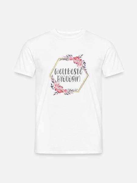 Biologin Biologie Mädchen Beruf Geschenk - Männer T-Shirt - Weiß