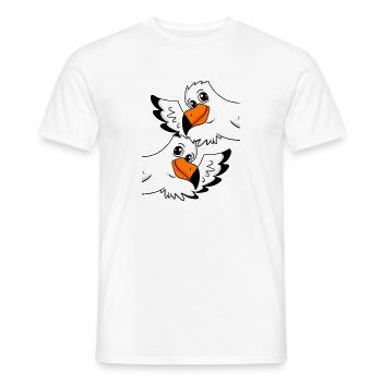 Seagull Greeting Welcome - Men's T-Shirt - white - Front - AI Model Male 178 dark (178cm)
