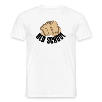Oldschool (Vieille école) - T-shirt homme - blanc - Devant - AI Model Male 178 dark (178cm)