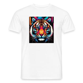 Tigre - T-shirt homme - blanc - Devant - AI Model Male 178 dark (178cm)