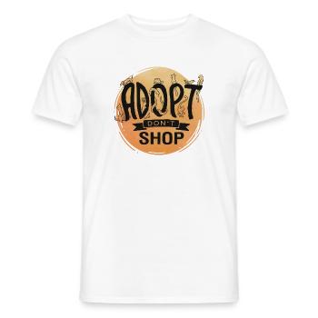 Adoptez Don’t Shop - T-shirt homme - blanc - Devant - AI Model Male 178 dark (178cm)