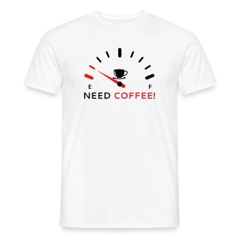 Besoin de café 2 - T-shirt homme - blanc - Devant - AI Model Male 178 dark (178cm)
