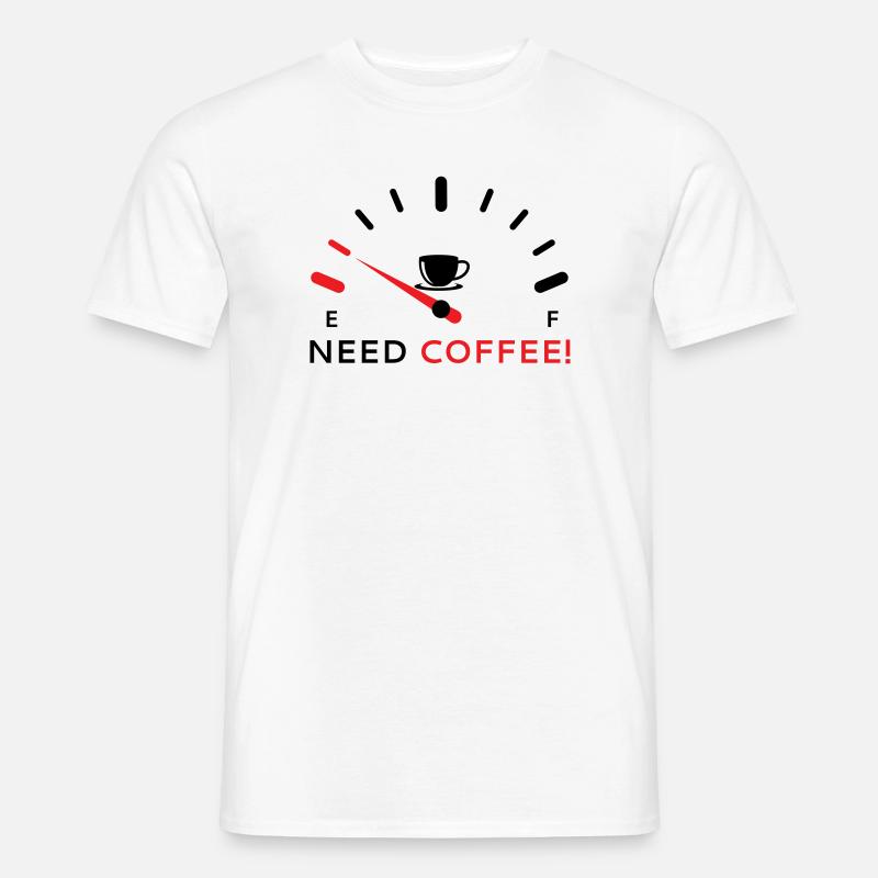 Brauche Kaffee 2 - Männer T-Shirt - Weiß