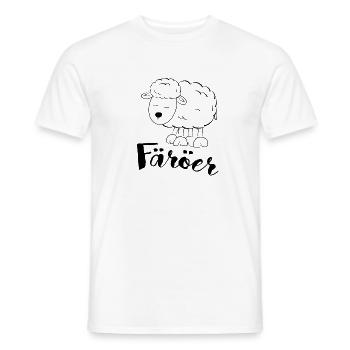 Moutons des îles Féroé - T-shirt homme - blanc - Devant - AI Model Male 178 dark (178cm)