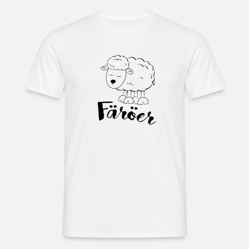 Färöer Schaf - Männer T-Shirt - Weiß