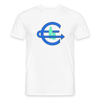 POUND-EURO - Men's T-Shirt - white - Front - AI Model Male 178 dark (178cm)