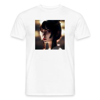 AKEMI Strahlende Schönheit - Männer T-Shirt - Weiß - Vorne - AI Model Male 178 dark (178cm)