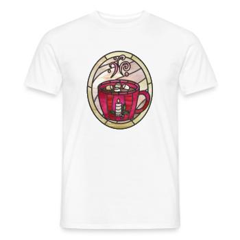 Illustration de chocolat chaud. Confort hivernal. - T-shirt homme - blanc - Devant - AI Model Male 178 dark (178cm)