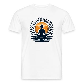 Zen Yoga – Inner Peace & Style - Men's T-Shirt - white - Front - AI Model Male 178 dark (178cm)