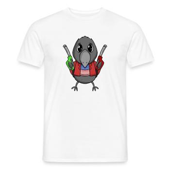 Gas Station Attendant Crow Gas Station - Men's T-Shirt - white - Front - AI Model Male 178 dark (178cm)