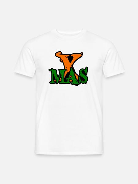 XMAS Graffiti Neon - Männer T-Shirt - Weiß