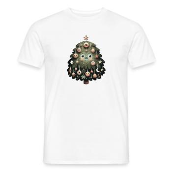 Arbre de Noël sapin de Noël Noël - T-shirt homme - blanc - Devant - AI Model Male 178 dark (178cm)