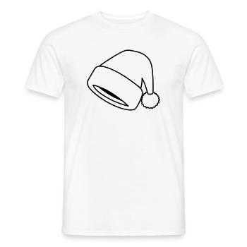 Weihnachtsmütze Symbol Weihnachtsmann Mütze - Männer T-Shirt - Weiß - Vorne - AI Model Male 178 dark (178cm)