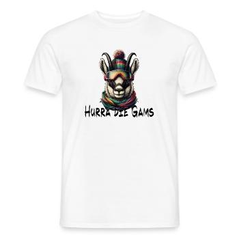 hurra die gams apres ski schifahren winter - Männer T-Shirt - Weiß - Vorne - AI Model Male 178 dark (178cm)