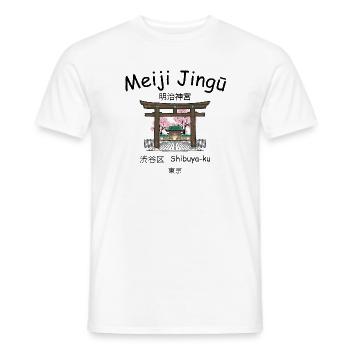 Tokyo Shibuya, Shinto Shrine Meiji Jingu, Japan, - Men's T-Shirt - white - Front - AI Model Male 178 dark (178cm)