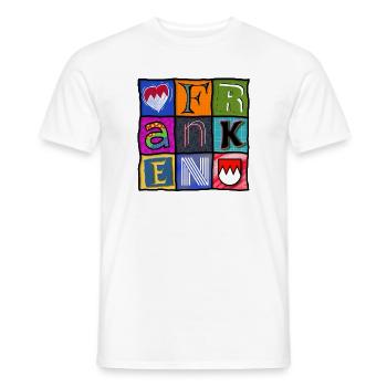 Franconia - Pop Art - Cool - Men's T-Shirt - white - Front - AI Model Male 178 dark (178cm)