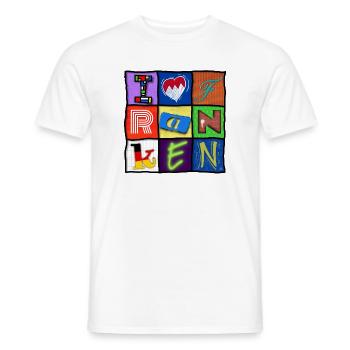 I love Franconia - for Franconian fans - Men's T-Shirt - white - Front - AI Model Male 178 dark (178cm)