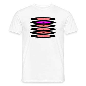 Records - Men's T-Shirt - white - Front - AI Model Male 178 dark (178cm)