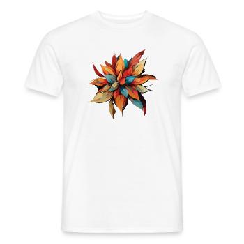 Prismatique Automne Floral Éclat - T-shirt homme - blanc - Devant - AI Model Male 178 dark (178cm)