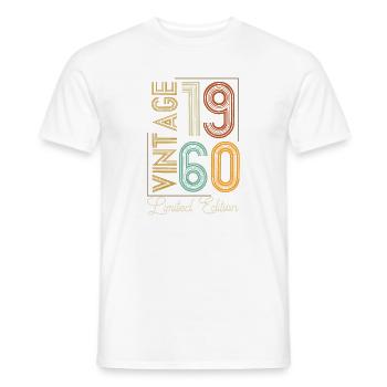 Vintage 1960 Limited Edition Aged to Perfection - Men's T-Shirt - white - Front - AI Model Male 178 dark (178cm)
