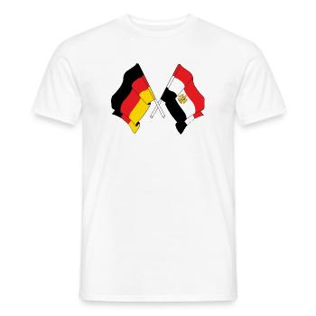 Flag of Germany and flag Egypt - Men's T-Shirt - white - Front - AI Model Male 178 dark (178cm)