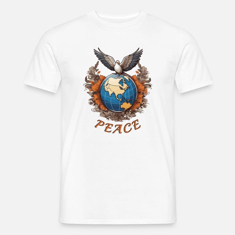 Frieden auf Planet Erde - Männer T-Shirt - Weiß