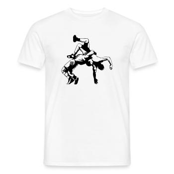 Lutteur - T-shirt homme - blanc - Devant - AI Model Male 178 dark (178cm)