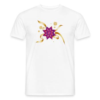 wunderschöne Geschenkschleife für Weihnachten - Männer T-Shirt - Weiß - Vorne - AI Model Male 178 dark (178cm)