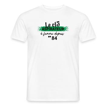 Le c15 aspirateur à femmes cadeau c15 du seigneur - T-shirt homme - blanc - Devant - AI Model Male 178 dark (178cm)