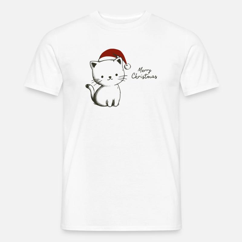 Christmas Kitten - Festlig renhed - Mænd T-shirt - hvid