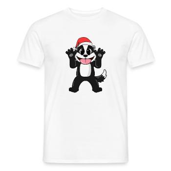 Skunk Noël - T-shirt homme - blanc - Devant - AI Model Male 178 dark (178cm)