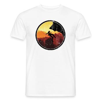 Sunset Climber in Canyon Circle - Men's T-Shirt - white - Front - AI Model Male 178 dark (178cm)
