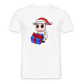 Noël de mouton - T-shirt homme - blanc - Devant - AI Model Male 178 dark (178cm)