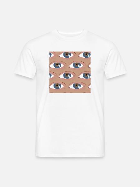 Les yeux alignés - T-shirt homme - blanc