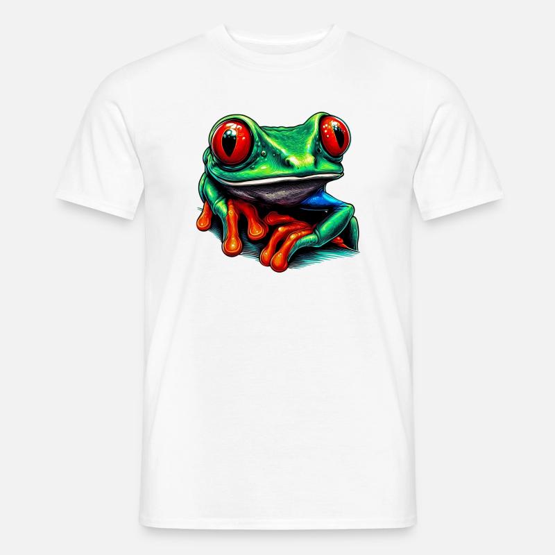 Rotäugiger Laubfrosch - Männer T-Shirt - Weiß