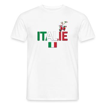 Italie - T-shirt homme - blanc - Devant - AI Model Male 178 dark (178cm)