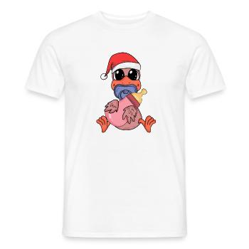 Chicken Girl Daughter Baby Christmas - Men's T-Shirt - white - Front - AI Model Male 178 dark (178cm)
