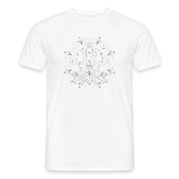 Lotus - Männer T-Shirt - Weiß - Vorne - AI Model Male 178 dark (178cm)