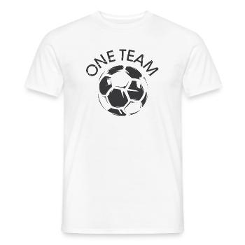 Une équipe Club Football Club Soccer Illustration - T-shirt homme - blanc - Devant - AI Model Male 178 dark (178cm)