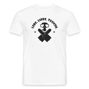 Apnoetaucher Apnoe Freediving Lebe Liebe Tauche - Männer T-Shirt - Weiß - Vorne - AI Model Male 178 dark (178cm)