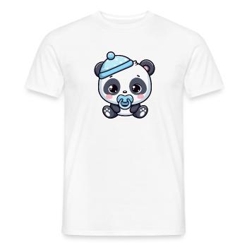 Baby-Panda mit blauem Hut - Männer T-Shirt - Weiß - Vorne - AI Model Male 178 dark (178cm)