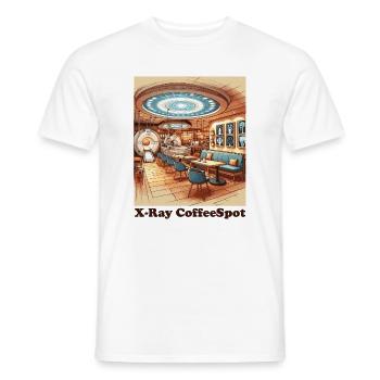 Cafe Radiology Medical Art Barista Manip Radio - Men's T-Shirt - white - Front - AI Model Male 178 dark (178cm)
