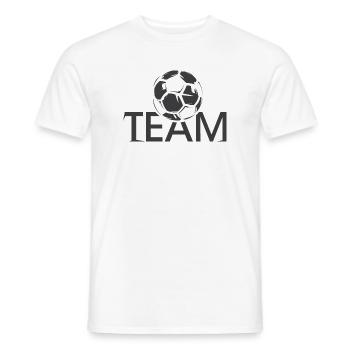 team soccer club team logo icon ball - Men's T-Shirt - white - Front - AI Model Male 178 dark (178cm)