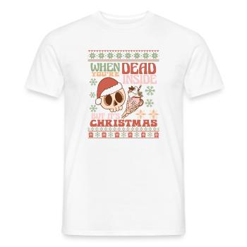 Pull de Noël moche - T-shirt homme - blanc - Devant - AI Model Male 178 dark (178cm)