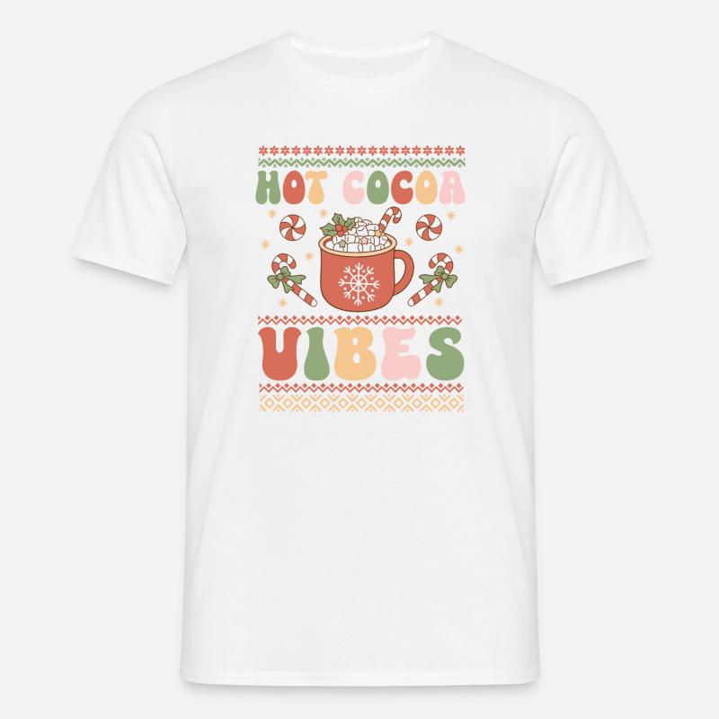 Hässlicher Weihnachtspullover - Männer T-Shirt - Weiß