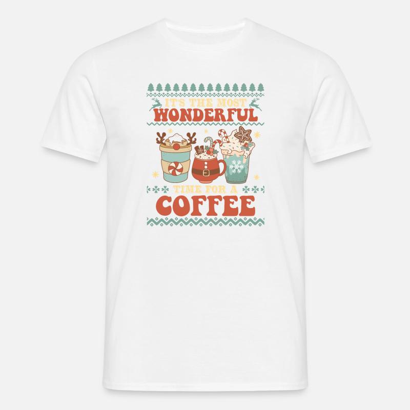 Hässlicher Weihnachtspullover - Männer T-Shirt - Weiß